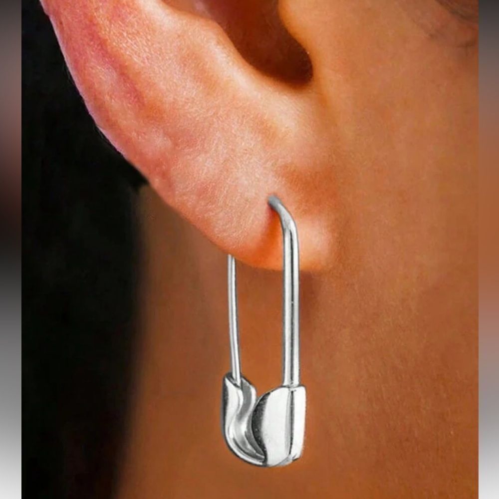 Silver Paperclip Earrings